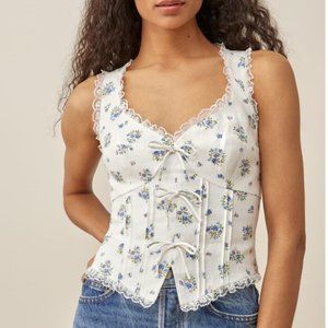 Reformation Brenda Linen Top NWT Size 2